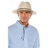 Coolibar Men's Kaden Crushable Ventilated UPF 50+ Hat -Stylish Men's Store 02500 Natural