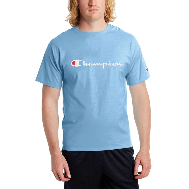 Champion Men's Classic Script Logo Jersey Short-Sleeve Shirt 7 Champion Men's Classic Script Logo Jersey Short-Sleeve Shirt - Image 5