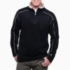 Kuhl Men's Europa 1/4 Zip Fleece Sweater -Stylish Men's Store 3017 europa 1 4 zip black front
