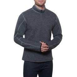 Kuhl Men's Thor 1/4 Zip Fleece Jacket -Stylish Men's Store 3082 thor 1 4 zip graphite front pdp photo
