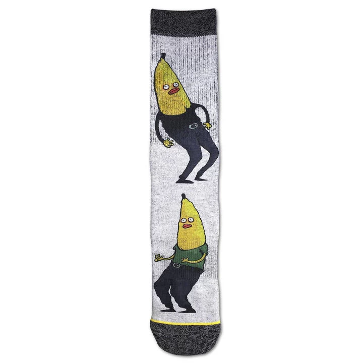 Good Luck Sock Men's Dancing Bananas Crew Sock 4 Good Luck Sock Men's Dancing Bananas Crew Sock - Image 2