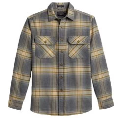 Pendleton Men's Plaid Burnside Double-Brushed Flannel Long-Sleeve Shirt -Stylish Men's Store 51035 79440 tan oxford