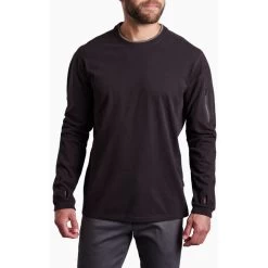 Kuhl Men's Kommando Crew Neck Long-Sleeve Shirt -Stylish Men's Store 694 bkco p 1 9413 pdp photo blk cof