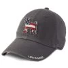 Life Is Good Men's Americana Dog Tattered Chill Cap