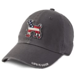 Life Is Good Men's Americana Dog Tattered Chill Cap