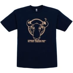 NH Printworks Men's KTP Coming & Going Moose Short-Sleeve T-Shirt -Stylish Men's Store COMGO Navy 1