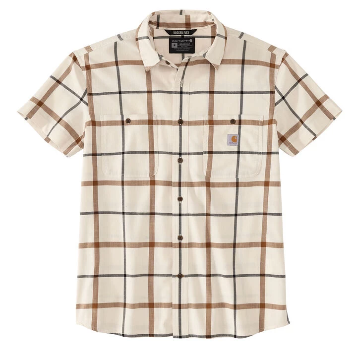 Carhartt Men's Rugged Flex Relaxed Fit Lightweight Plaid Short-Sleeve Shirt 7 Carhartt Men's Rugged Flex Relaxed Fit Lightweight Plaid Short-Sleeve Shirt - Image 5