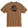 Carhartt Men's Big & Tall Loose Fit Heavyweight C Graphic Pocket Short-Sleeve T-Shirt -Stylish Men's Store Carhartt 105710 B00OiledWalnutHeather 2back