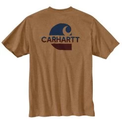 Carhartt Men's Big & Tall Loose Fit Heavyweight C Graphic Pocket Short-Sleeve T-Shirt