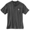 Carhartt Men's Loose Fit Heavyweight Pocket Henley Short-Sleeve T-Shirt -Stylish Men's Store Carhartt K84 026 Carbon Heather 1