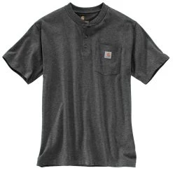 Carhartt Men's Loose Fit Heavyweight Pocket Henley Short-Sleeve T-Shirt