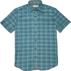 Dakota Grizzly Men's Yates Plaid Short-Sleeve Shirt -Stylish Men's Store D1282 YATES 414 niagra blue