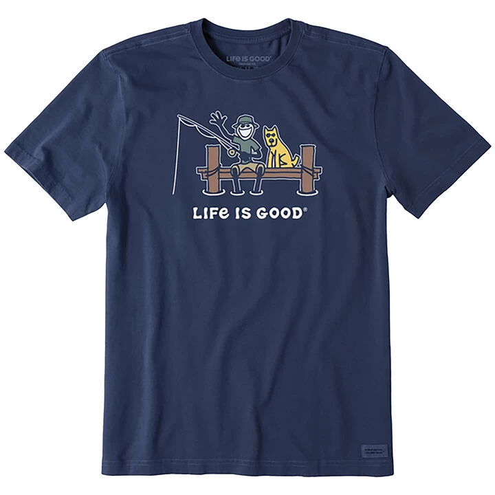 Life Is Good Men's Jake And Rocket Dock Fish Crusher Short-Sleeve T-Shirt 3 Life Is Good Men's Jake And Rocket Dock Fish Crusher Short-Sleeve T-Shirt