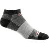 Darn Tough Vermont Men's No Show Light Cushion Sock -Stylish Men's Store DT 1437 Charcoal 1