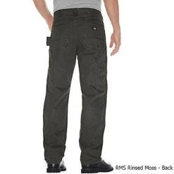 Dickies Men's Relaxed Fit Straight Leg Carpenter Duck Jean -Stylish Men's Store DU336 RMS BKtxt