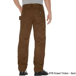 Dickies Men's Relaxed Fit Straight Leg Carpenter Duck Jean -Stylish Men's Store DU336 RTB BKtxt
