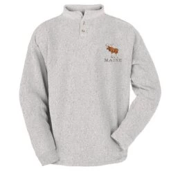 ESY Men's Moose Two Button Henley Sweatshirt