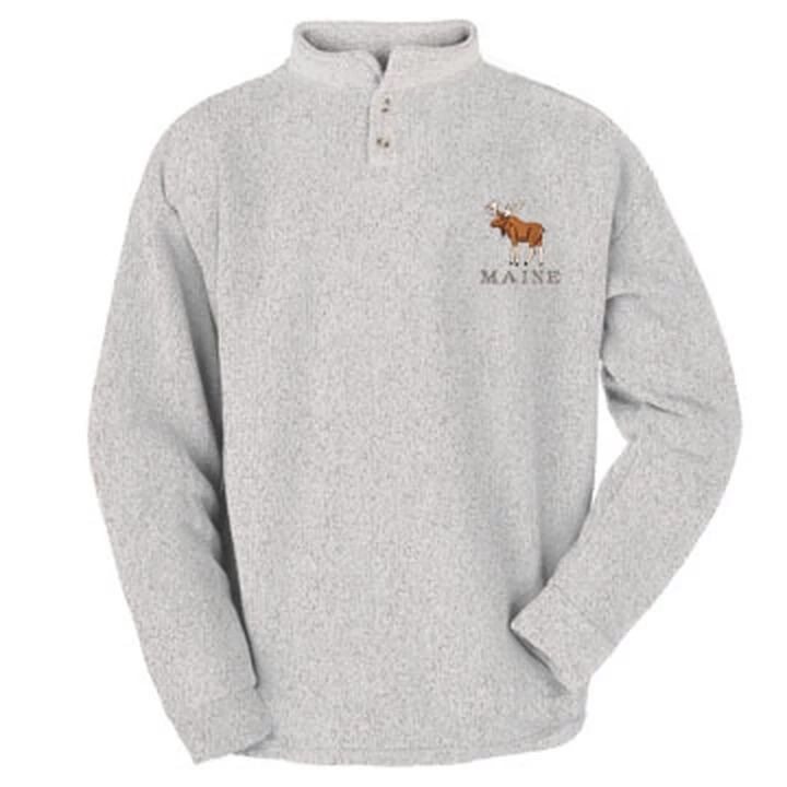 ESY Men's Moose Two Button Henley Sweatshirt 3 ESY Men's Moose Two Button Henley Sweatshirt