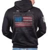 Nine Line Apparel Men's American Flag Schematic Hoodie -Stylish Men's Store FLAGSCH H BLACK