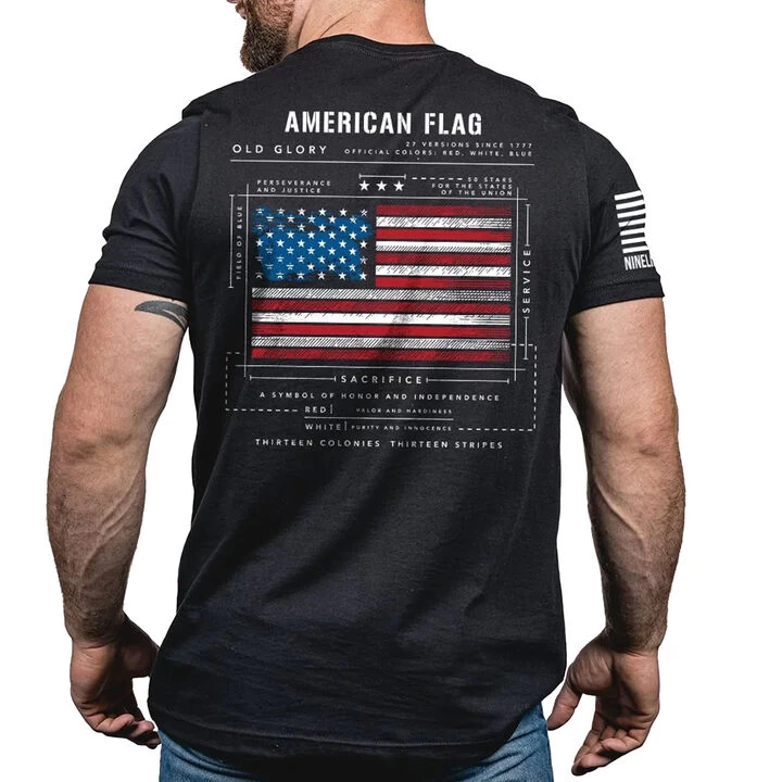 Nine Line Apparel Men's American Flag Schematic Short-Sleeve Shirt 3 Nine Line Apparel Men's American Flag Schematic Short-Sleeve Shirt