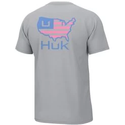 Huk Men's American Huk Short-Sleeve T-Shirt -Stylish Men's Store H1000399 034 B Revised