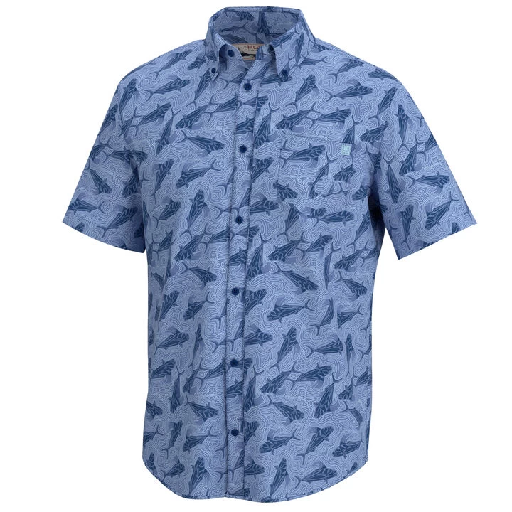 Huk Men's Kona Jig Huk Button-Down Short-Sleeve Shirt 3 Huk Men's Kona Jig Huk Button-Down Short-Sleeve Shirt
