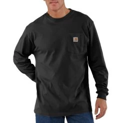 Carhartt Men's Big & Tall Loose Fit Heavyweight Long-Sleeve Pocket T-Shirt