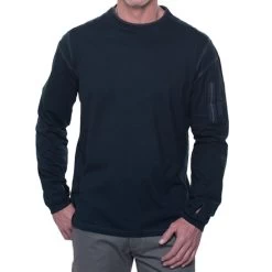 Kuhl Men's Kommando Crew Neck Long-Sleeve Shirt -Stylish Men's Store Kuhl 694 Mutiny Blue 1