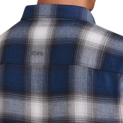 Kuhl Men's Law Flannel Long-Sleeve Shirt -Stylish Men's Store Kuhl 7373 StellarBlue5