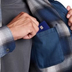 Kuhl Men's Law Flannel Long-Sleeve Shirt -Stylish Men's Store Kuhl 7373 StellarBlue6