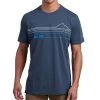 Kuhl Men's Mountain Lines Short-Sleeve T-Shirt -Stylish Men's Store Kuhl 7397 PBPirateBlue 1modelfront