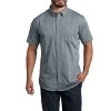 Kuhl Men's Karib Stripe Short-Sleeve Shirt -Stylish Men's Store Kuhl 7460 Storm 1front