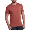 Kuhl Men's Superair Short-Sleeve T-Shirt -Stylish Men's Store Kuhl 7476 Mahogany 1modelfront