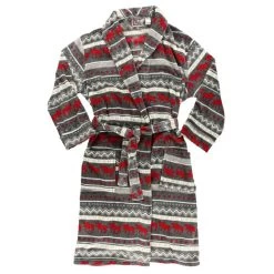 Lazy One Men's Cabin Moose Bathrobe