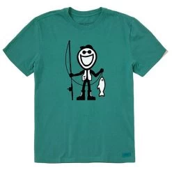 Life Is Good Men's Jake Fish Crusher Short-Sleeve Sleep T-Shirt