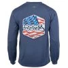 Hook & Tackle Men's Star Spangled Performance Fishing Long-Sleeve Shirt