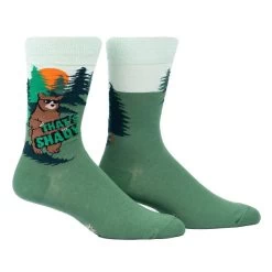 Sock It To Me Men's That's Shady Cool Bear Crew Sock