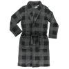 Lazy One Men's Grey Plaid Robe 2 Lazy One Men's Grey Plaid Robe -Stylish Men's Store MRB774 LazyOne MensGreyPlaidRobe