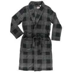 Lazy One Men's Grey Plaid Robe