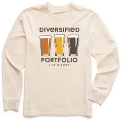 Life Is Good Men's Diversified Portfolio Beer Crusher Long-Sleeve T-Shirt
