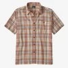 Patagonia Men's A/C Buttondown Short-Sleeve Shirt -Stylish Men's Store Mens AC Buttondown SS Shirt QuartzCoral