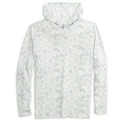 Fish Hippie Men's Fly Camo Performance Hoodie -Stylish Men's Store Mens Fly Camo Performance Hoodie White