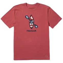 Life Is Good Men's Freedom Kayak Crusher Short-Sleeve T-Shirt