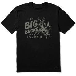 Life Is Good Men's I Like Big Bucks Crusher Short-Sleeve T-Shirt