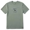 Life Is Good Men's Jake Cast Fish Crusher Short-Sleeve Shirt -Stylish Men's Store Mens Jake Cast Fish Short Sleeve Crusher Tee