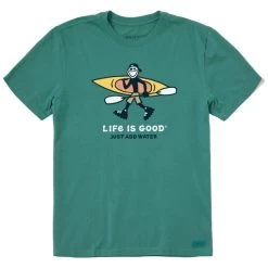 Life Is Good Men's Jake Just Add Water Kayak Crusher Short-Sleeve T-Shirt
