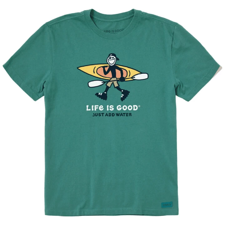 Life Is Good Men's Jake Just Add Water Kayak Crusher Short-Sleeve T-Shirt 3 Life Is Good Men's Jake Just Add Water Kayak Crusher Short-Sleeve T-Shirt