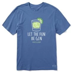 Life Is Good Men's Let The Fun Be Gin Crusher Short-Sleeve T-Shirt