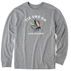Life Is Good Men's Tie One On Crusher Long-Sleeve T-Shirt