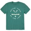 Life Is Good Men's Tipsy At The Lake Crusher Short-Sleeve T-Shirt -Stylish Men's Store Mens Tipsy at the Lake Short Sleeve Crusher SPRUCE